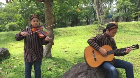 Instrumen lagu tembang dolanan anak medley gitar biola The K-Strings