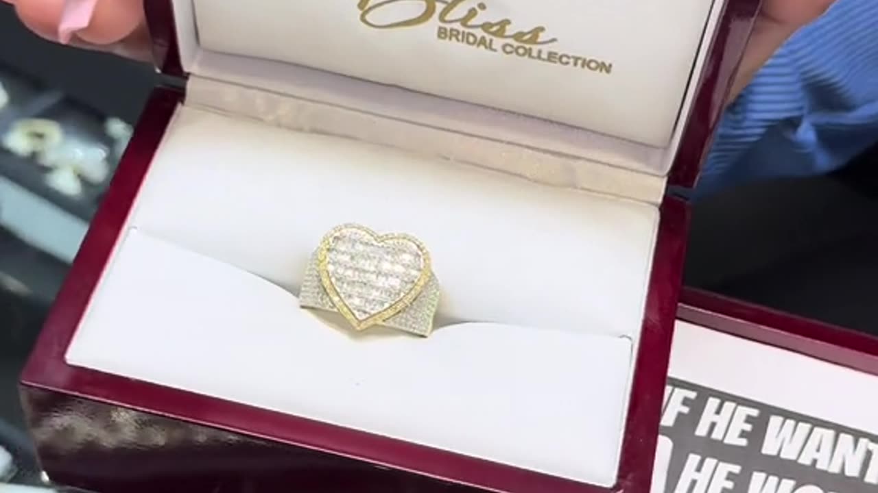 Real Gold & Natural Heart Wedding Ring