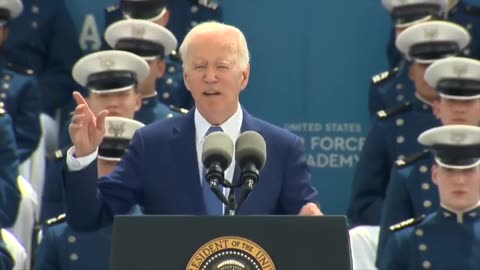 BIDEN Falls Hard at Air Force Graduation