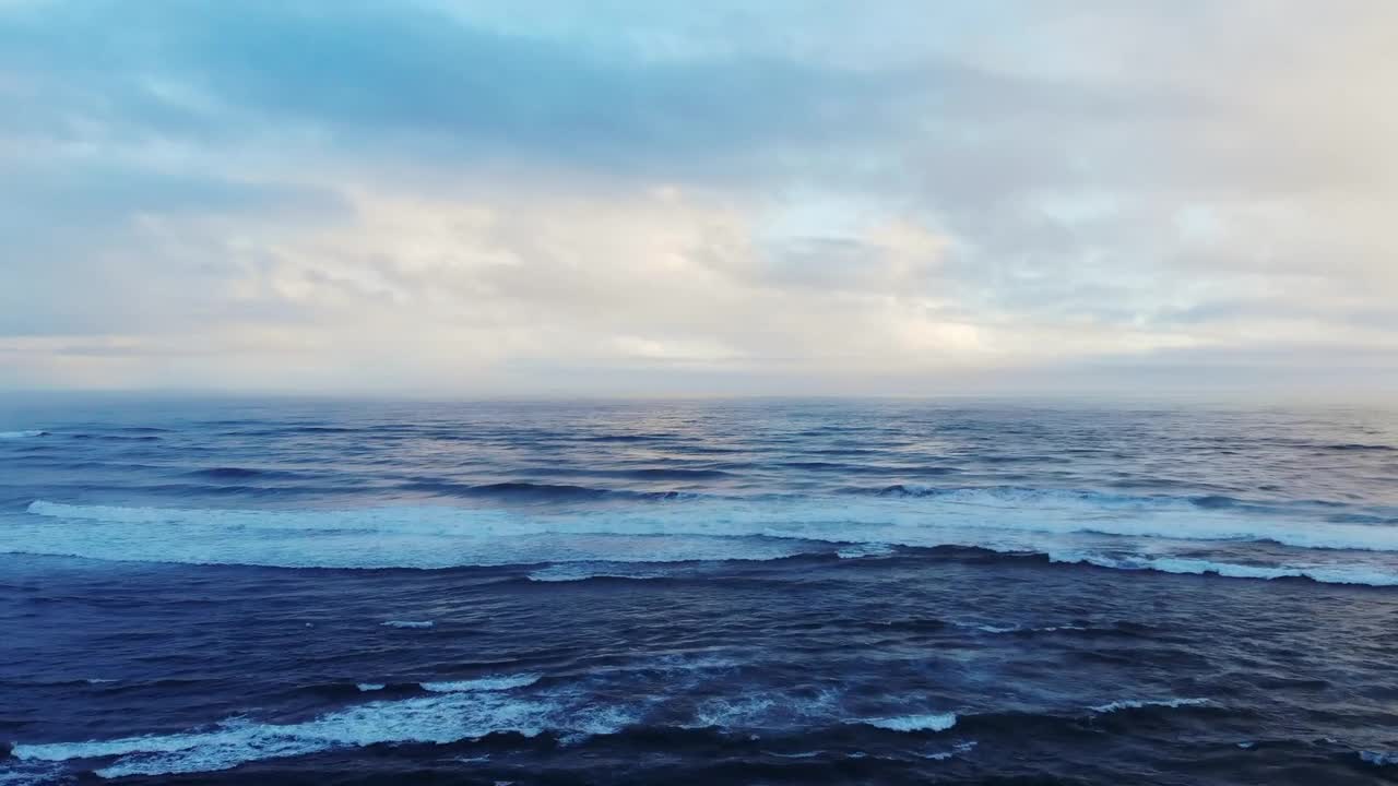 Panoramic View of Freezing Cold Ocean In Iceland