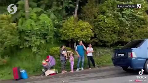 Malaysia: Car on fire rolls backwards on Genting road | The Star/Asia News Network