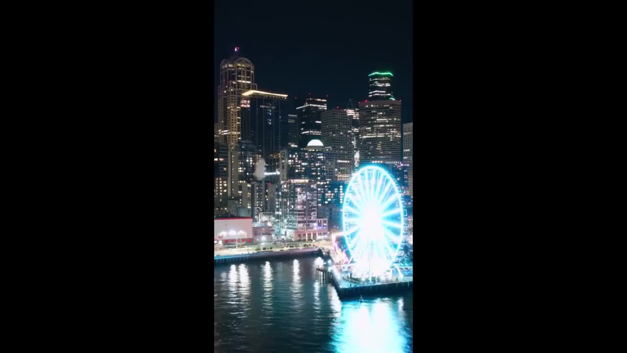 Seattle Skyline Night View