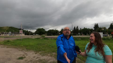 Uncle Gus and Comedian Trevor Stoyko Yuks it up with me in Fort Quapelle, Sk