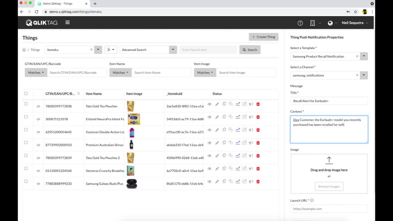 Product Notifications for Item Recall - Powered by the Qliktag Platform