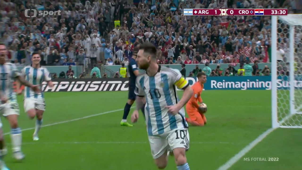 Argentina vs Chorvatsko - semifinále MS 2022