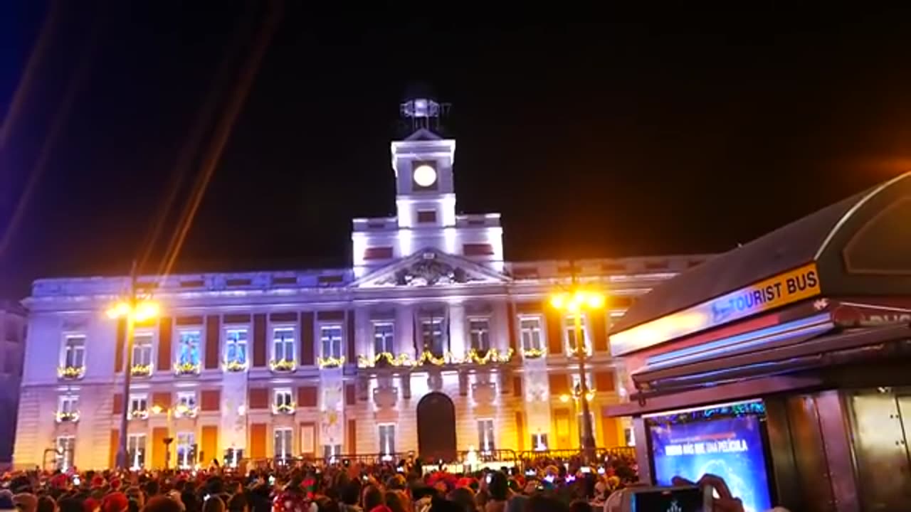 New Year_s Eve from Puerta del Sol_ Madrid_ Spain. Happy New Year 2024_