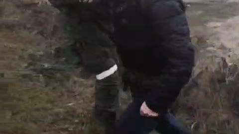 Local residents of Stanytsia Luganskaya greet the People's Militia of the LPR