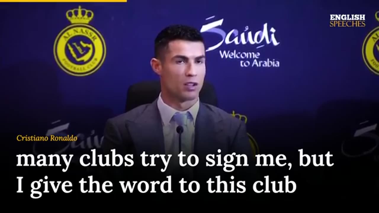 English speech | Cristiano Ronaldo: CR7 Jain's Al Nassr ( English subtitles