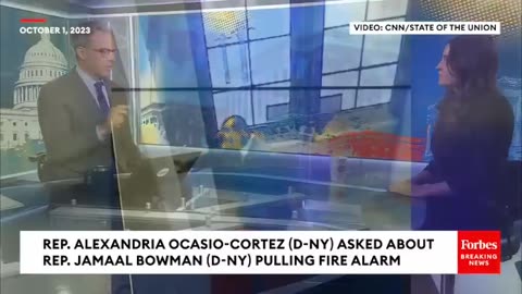 AOC Asked Point Blank About Jamaal Bowman Pulling Fire Alarm