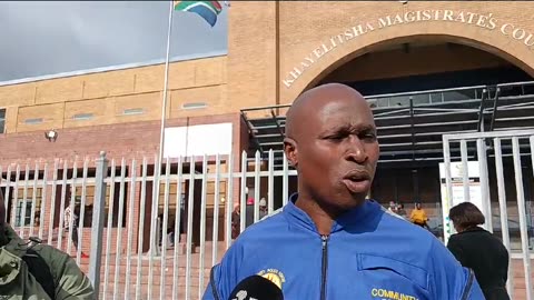 CPF chairperson Monde Bambelo speak about the barbershop shooting
