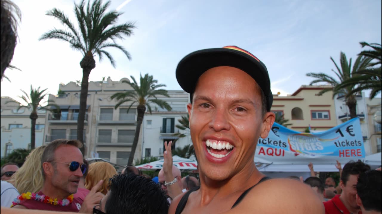 Sitges Spain Gay LGBTQIA+ Pride 2016 Famous Pool photos 3 .Chris Summerfield