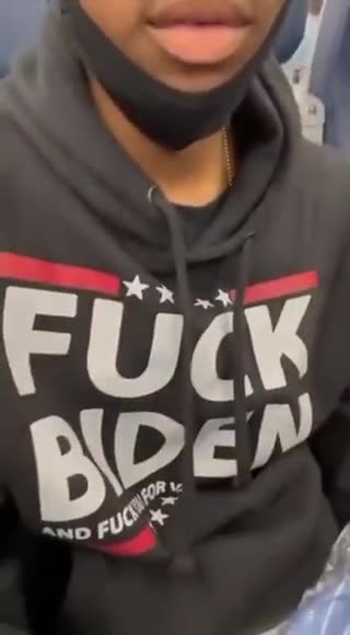 Black Man Threatened with No Fly List for wearing F Biden Hoodie