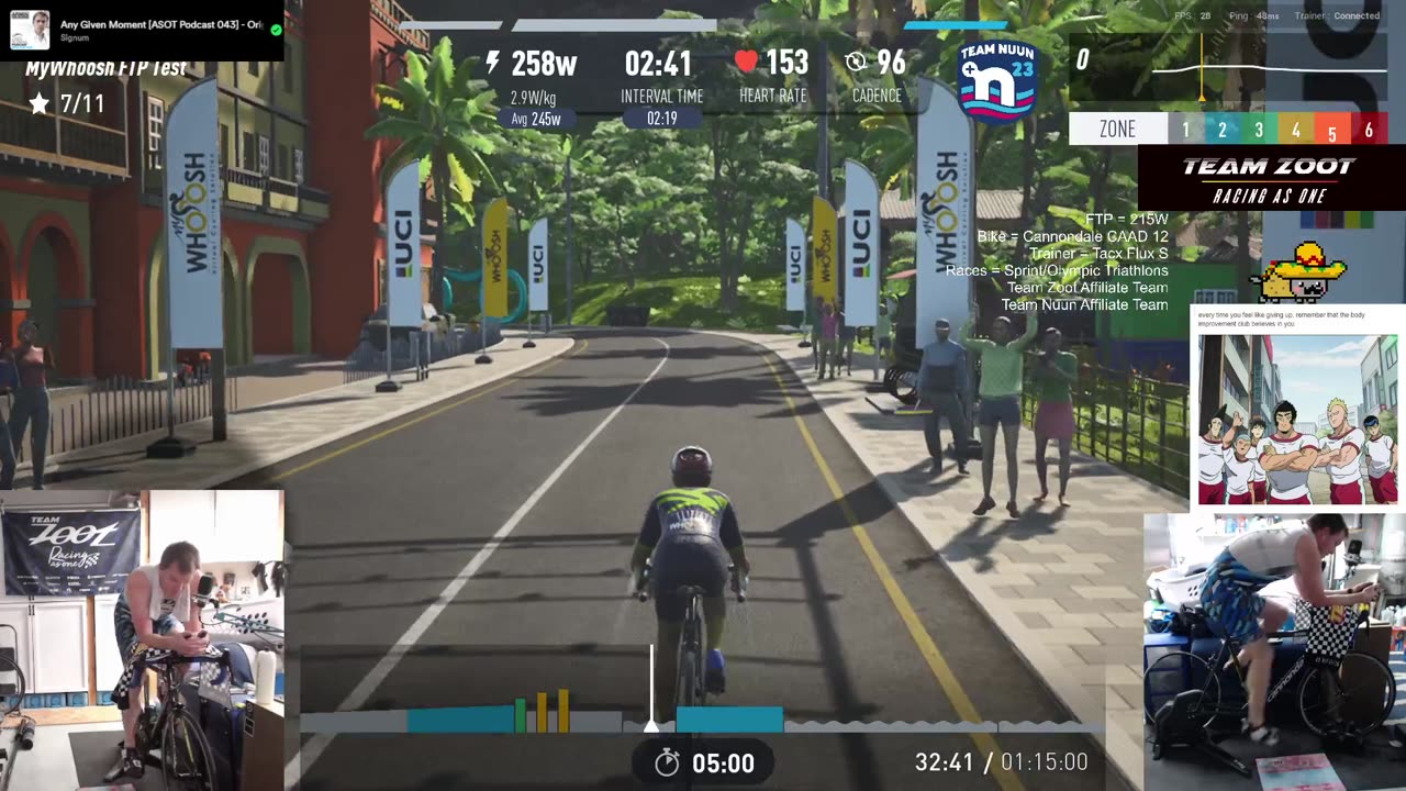 Woosh Cycling - FTP TESTING!!! Body Improvement Club Ahoy!