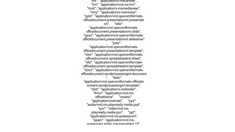What is a correct MIME type for .docx, .pptx, etc.