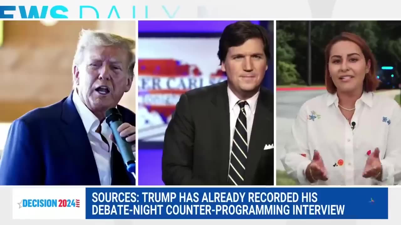 Trump has already recorded his debate-night interview with tucker carlson