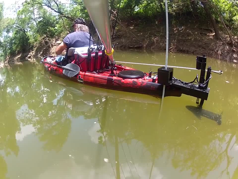 trying out my homebuilt DIY manual anchor pole,