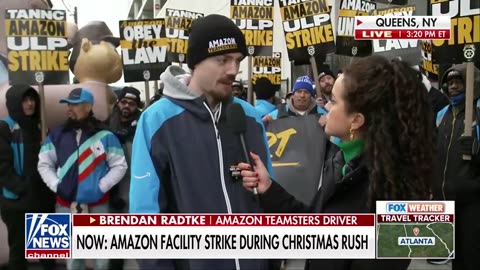 ‘WE’RE HERE TO SEND A MESSAGE’ Amazon workers strike as holidays approach