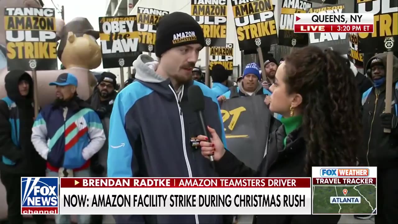 ‘WE’RE HERE TO SEND A MESSAGE’ Amazon workers strike as holidays approach