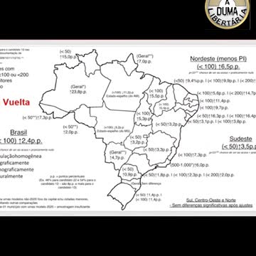 Mapa que demonstra anomalias nas urnas brasileiras
