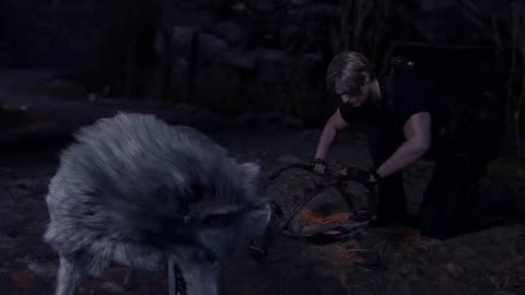 Helping the dog in resident evil 4 remake