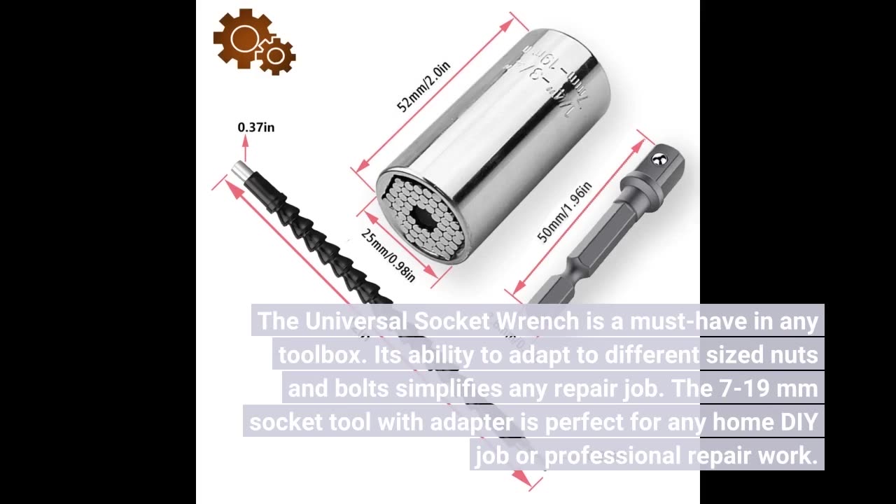 Universal Socket Wrench - Multifunctional Hand Tool / Repair Adapter - Repair Tool Set