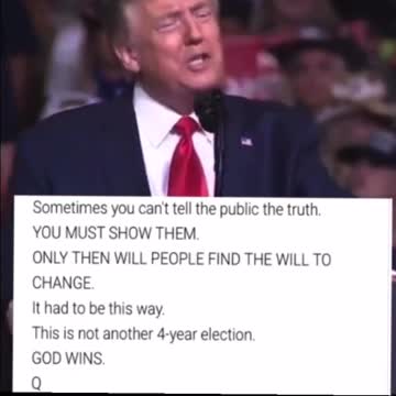 Sometimes you cant tell the public the truth, YOU MUST SHOW THEM