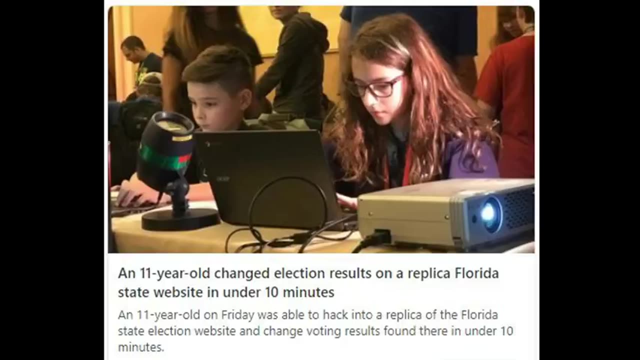 Florida: 11 year old boy hacks a 'voting' machine in under 10 minutes! 🤡