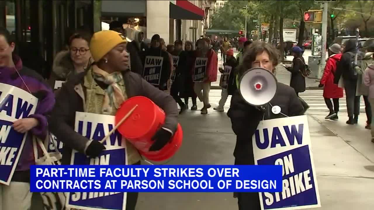 Part-time staff at Parsons School of Design on strike