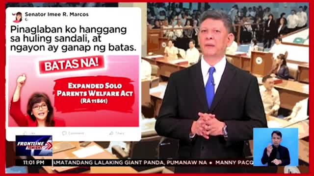 Fact CheckED:Post ni Sen. Imee Marcosukol sa Expanded SoloParents Welfare Act