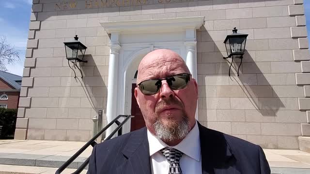 Interview Daniel Richard in front of the New Hampshire Supreme Court in Concord, NH on 4-21-2022