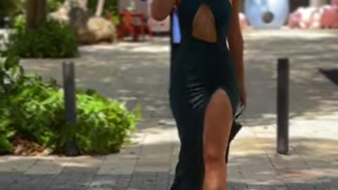 My fave high slit dress #highheels #stockings #ootdfashion #heels #minidress