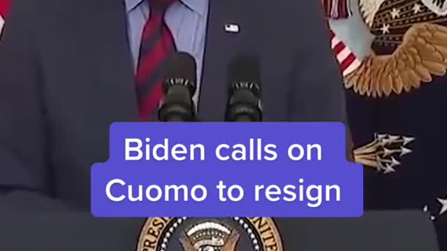 Biden calls on Cuomo to resign