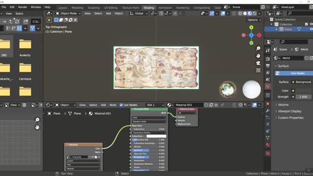 BLENDER 3D | Different Image on Front and Back of Plane