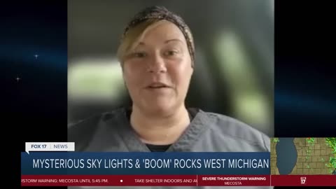 Mysterious sky lights - Boom rocks West Michigan