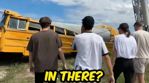 Metal pipe vs school bus