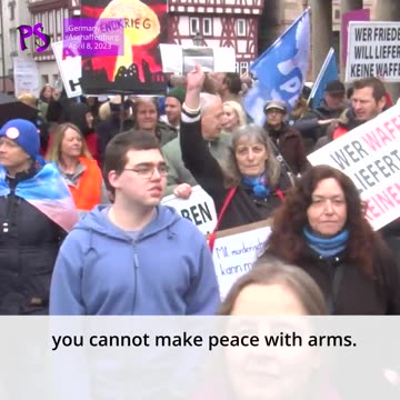 demonstrated for peace and against the delivery of weapons to Ukraine