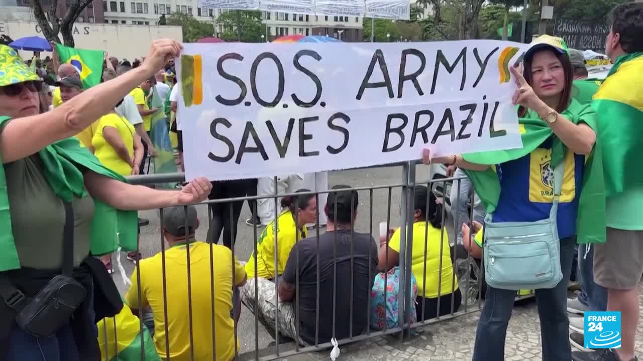 Las protestas bolsonaristas en Brasil continúan, aunque ahora con menor intensidad • FRANCE 24