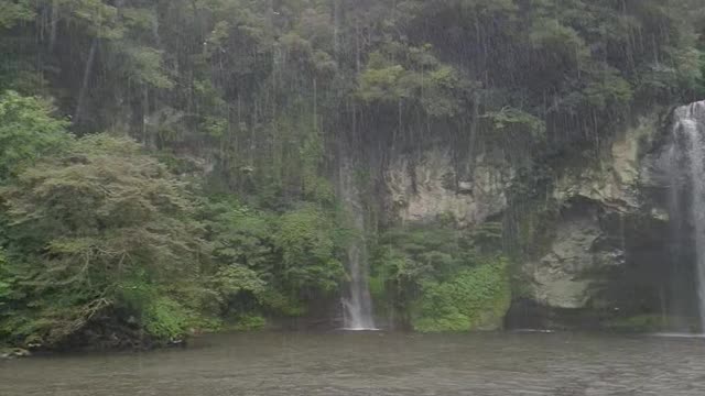 Cheonjiyeon Falls in Jeju Island