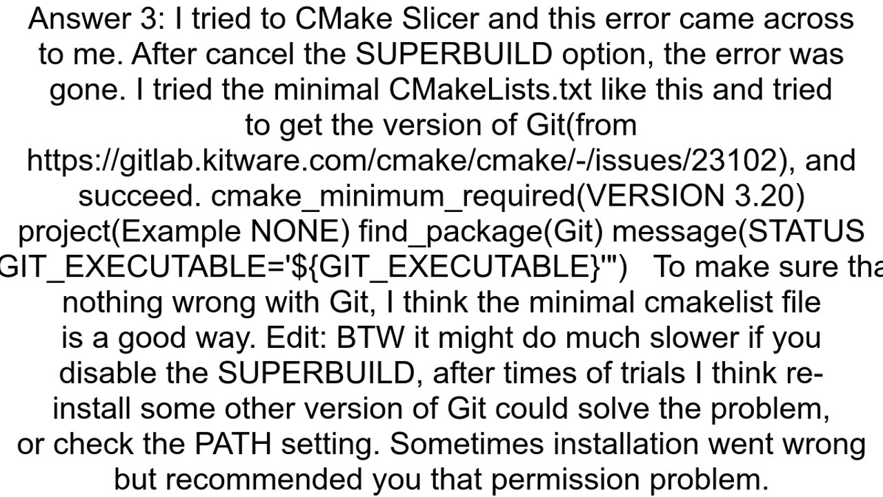 CMake fails to detect Git version