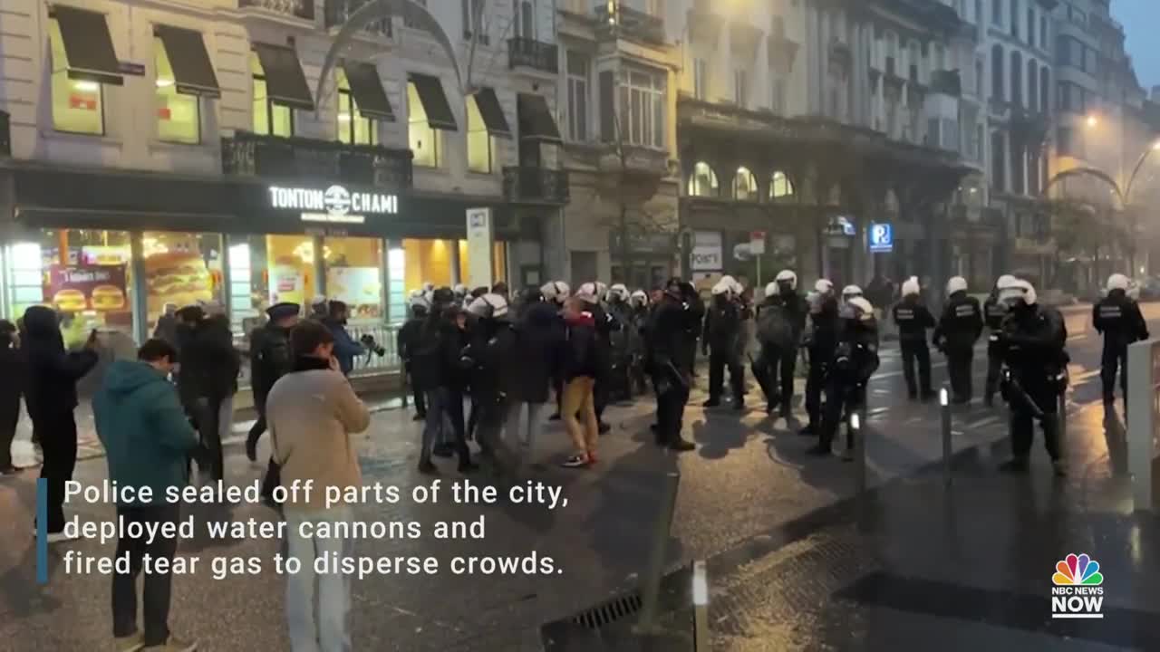 Clashes Erupt In Brussels After Morocco Beat Belgium 2-0 At World Cup