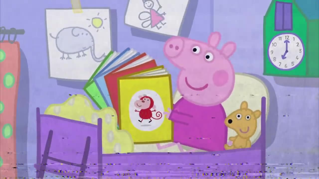 peppa pig with family