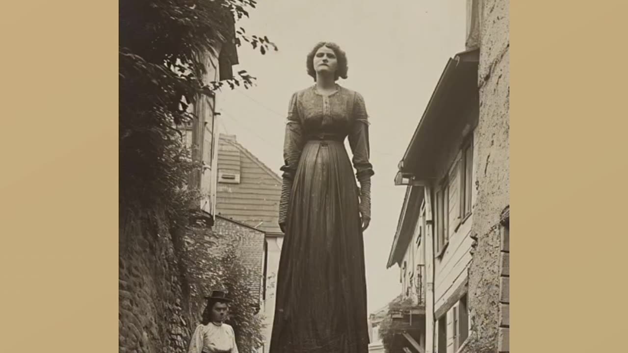 Tall woman in a villa in Paris in the 1880s