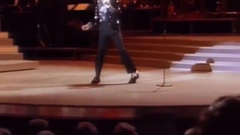 Michael Jackson's first moonwalk.