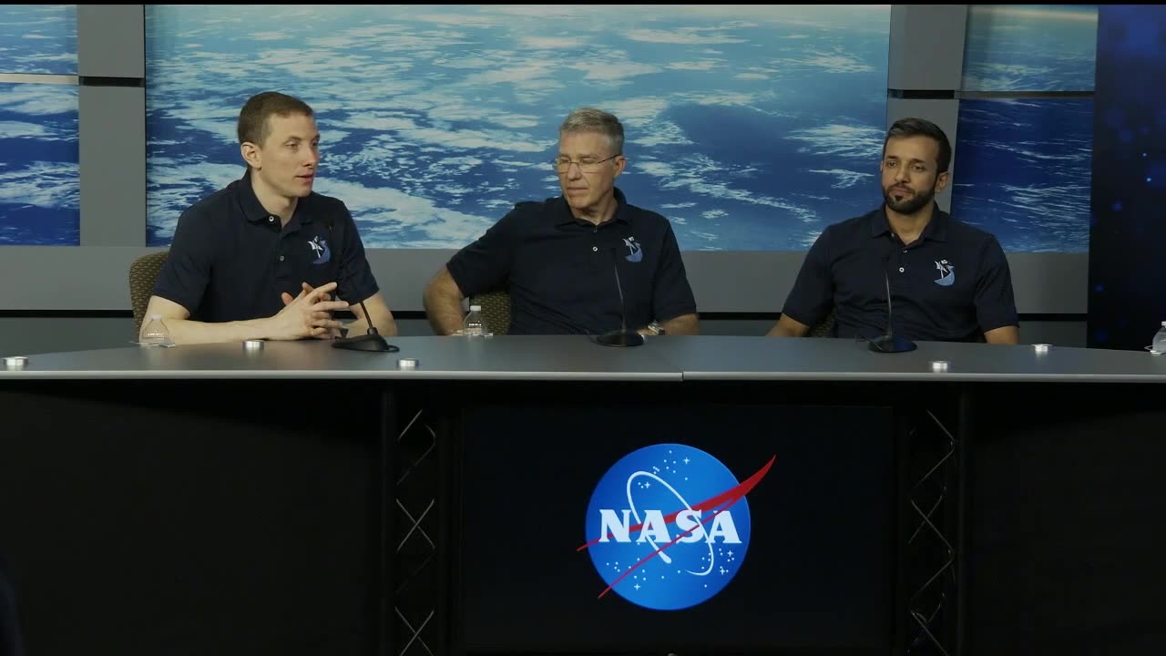 Expedition 69 NASA_s SpaceX Crew-6 Talks with Media