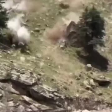 Landslide destroy a bridge