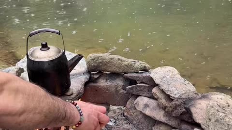 Egg sausage breakfast in nature Yasuj | IRAN 🇮🇷