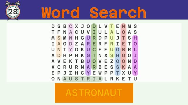 Word Search - Challenge 11/07/2022 - Easy - Random