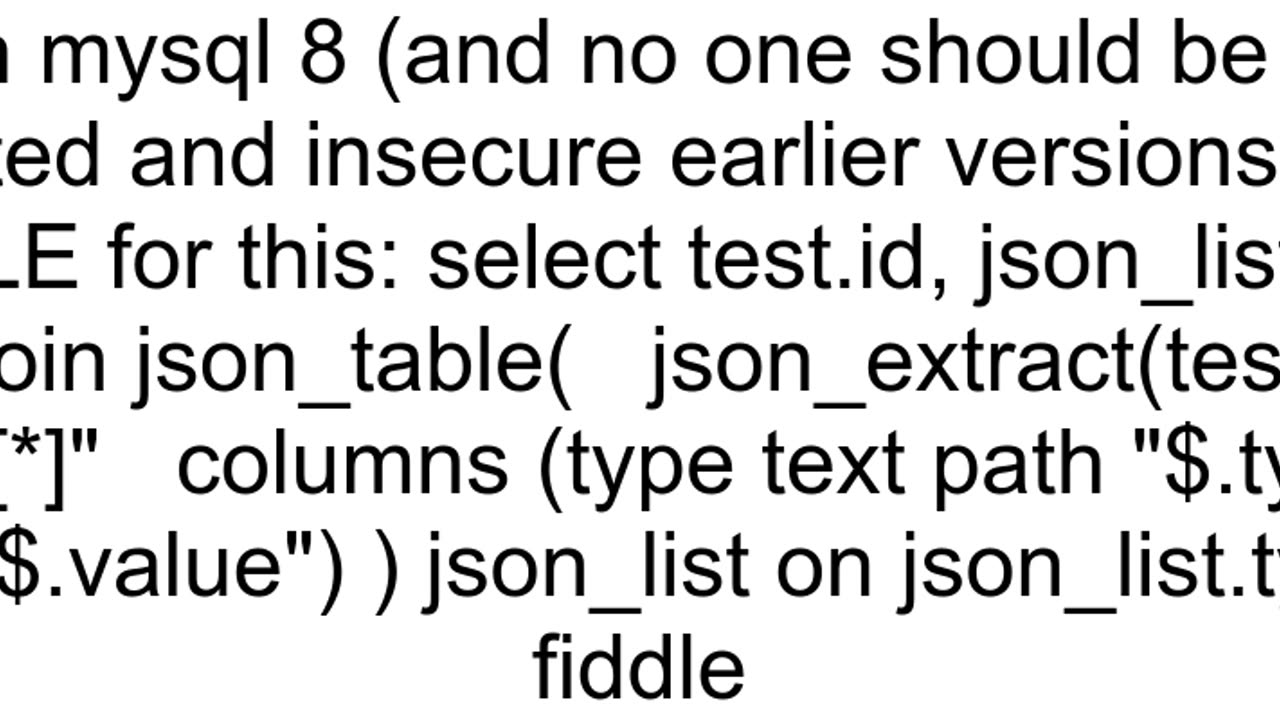 How to select JSON object from JSON array field of mysql by some condition