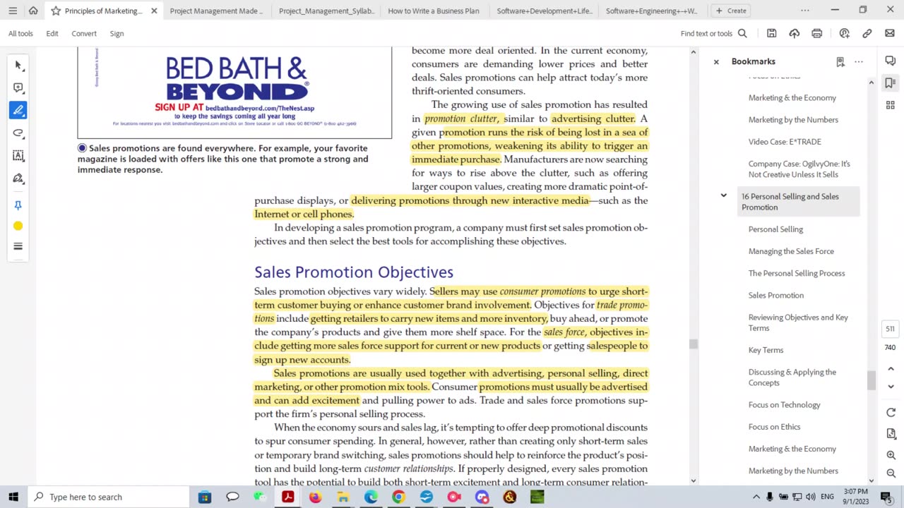 9/1/2023 Principles of Marketing- Chapter 16: Personal Selling and Sales Promotion