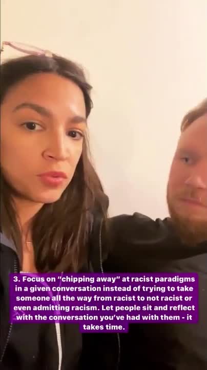 AOC and her boyfriend talk about "combatting racism as a white person"
